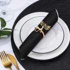 Кольцо для салфетки Nature Олень, 6.5×6 см, железо, золотистое - Фото 2