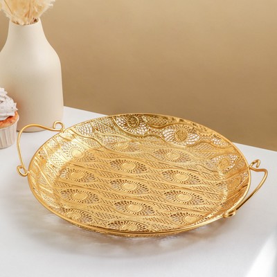 Поднос «Ренессанс», 35×30.5×3.5 см, золотистый