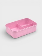 Ланч-бокс в школу TAKE IT EASY, 800 мл, 3 ячейки, с приборами, 12×7.6×20 см, пшеничная солома, розовый - Фото 6