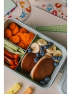 Ланч-бокс в школу TAKE IT EASY, 800 мл, с приборами, 12×7.6×20 см, пшеничная солома, голубой - Фото 10