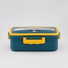 Ланч - бокс в школу Доляна, 800 мл, 3 секции, с приборами, 12×7.6×20 см, пластик, бирюзовый - Фото 4