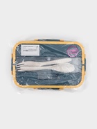 Ланч - бокс для еды Доляна, 3 секции, приборы, 1.3 л, 15.5×7.5×21.5 см, пластик, синий - Фото 12