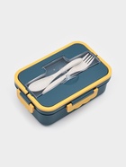 Ланч - бокс для еды Доляна, 3 секции, приборы, 1.3 л, 15.5×7.5×21.5 см, пластик, синий - Фото 3