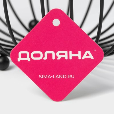 Фруктовница Доляна, 25×25×13.5 см, чёрная