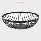 Фруктовница Доляна «Лофт», 28×28×8 см, чёрная - Фото 2