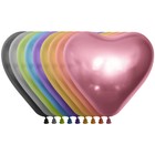 Шар латексный 12", сердце, хром, набор 25 шт., МИКС - фото 318790503