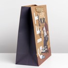 Пакет подарочный крафтовый вертикальный, упаковка, «Только тебе», ML 23 х 27 х 11.5 см - Фото 3