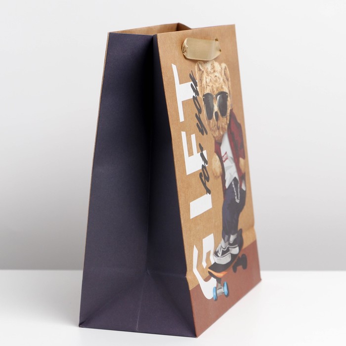 Пакет подарочный крафтовый вертикальный, упаковка, «Только тебе», ML 23 х 27 х 11.5 см - фото 1908845596