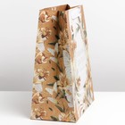 Пакет подарочный крафтовый вертикальный, упаковка, «Лилия», ML 23 х 27 х 11.5 см  (артикул 7303824)  большой выбор товаров оптом и в розницу по низким ценам с доставкой