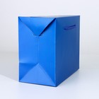 Пакет—коробка «Синий», 23 × 18 × 11 см - фото 6550263