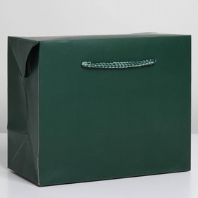 Пакет—коробка «Изумрудный», 23 × 18 × 11 см
