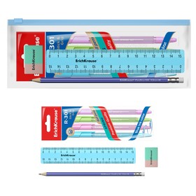 Набор в ZIP-пакете ErichKrause Pastel, 7 предметов, голубой 7723811