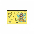Папка конверт на ZIP-молнии B5 (289х214 мм), 180 мкм, ErichKrause Funny Monsters, полупрозрачная, микс (комплект 4 шт) - фото 21500684