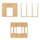 Лоток для бумаг вертикальный, 3 отделения, ErichKrause Techno Powder, бежевый - фото 24301713