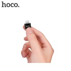 Адаптер Hoco UA5, Type-C - USB, поддержка OTG, металл, черный - фото 7780830
