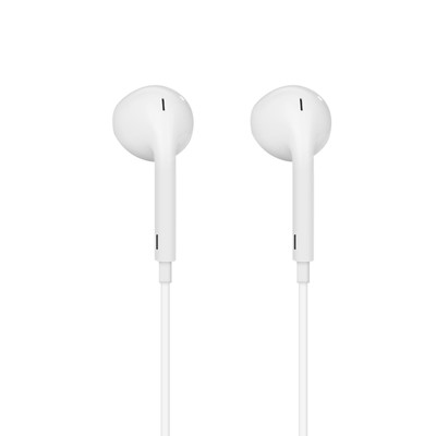 Наушники Hoco L7, проводные, вкладыши, микрофон, Lightning, кабель 1.2 м, белые