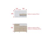 Кухонный гарнитур «Тренд», 1200 мм, цвет цельная столешница, белый/сонома/белый - Фото 4