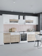 Кухонный гарнитур прямой «Тренд», с столешницей, 2400 мм, цвет белый/сонома - Фото 1