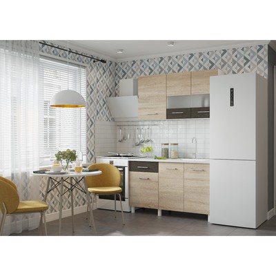 Кухонный гарнитур «Тренд», с столешницей, 1300 мм, цвет белый/венге/сонома