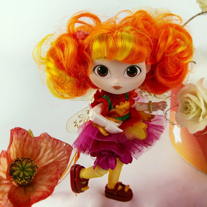 Кукла шарнирная «Фея в бальном платье. Аленка», 13 см - фото 1905937249