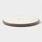 Тарелка Magistro «Церера», d=20 см, с бортиком, фарфор, коричневая - Фото 3