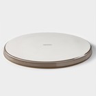 Тарелка Magistro «Церера», d=25.5 см, с бортиком, фарфор, коричневая - Фото 3