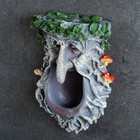 Подвесной декор-кормушка для птиц "Леший", полистоун, 23см, серый, Хорошие сувениры, уличная - фото 21501043