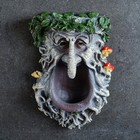 Подвесной декор-кормушка для птиц "Леший", полистоун, 23см, серый, Хорошие сувениры, уличная - фото 21501044