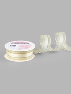 Лента декоративная, капроновая, атласная, с люрексом, 25 мм, 18 ±1 м, сливочная - Фото 1