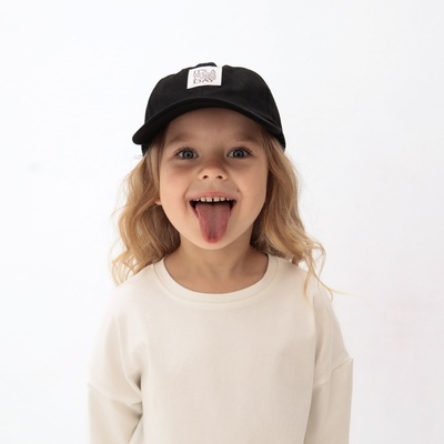 Кепка детская MINAKU It's a nice day, чёрная, размер 52
