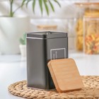 Банка для сыпучих «Lifestyle сахар», 9×9×15 см, жесть, чёрная - Фото 2