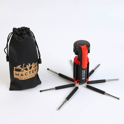 Фонарь многофункциональный, мультитул 8 в 1 «Мастер на все руки», 6LED, 7 отвёрток, 4×10 см