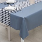 Клеёнка на стол на тканевой основе «Федерико», рулон 20 метров, ширина 137 см, толщина 0,25 мм, цвет синий - Фото 2