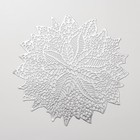 Салфетка сервировочная на стол «Венеция», d=38 см, цвет серебряный (комплект 12 шт) - фото 53691407