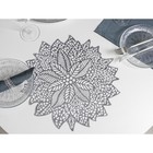 Салфетка сервировочная на стол «Венеция», d=38 см, цвет серебряный (комплект 12 шт) - фото 53691405