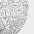 Салфетка сервировочная на стол «Гипноз», d=38 см, цвет серебро (комплект 12 шт) - фото 24336899