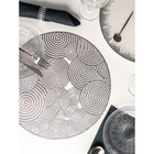 Салфетка сервировочная на стол «Гипноз», d=38 см, цвет серебро - фото 318791469