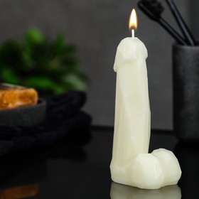 Фигурная свеча "Фаворит гранёный" молочный, 12 см