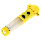 Аварийный молоток на магните, фонарик, нож для ремня безопасности, желтый - Фото 1