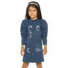 Платье для девочек, рост 104 см, цвет тёмно-синий - фото 295490802