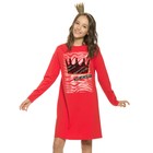 Платье для девочек, рост 116 см, цвет красный - фото 109872243