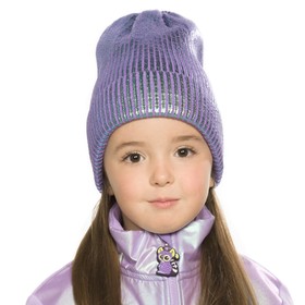 Шапка для девочек, размер 48-50, цвет фиолетовый