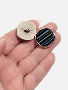 Пуговицы на ножке, пластиковые, d=23 мм, набор 5 шт., чёрные - Фото 2