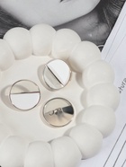 Пуговицы на ножке, пластиковые, d=25 мм, набор 5 шт., белые - Фото 3