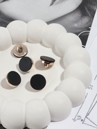 Пуговицы на ножке, пластиковые, d=15 мм, набор 10 шт., матовые, чёрные - Фото 2