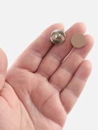 Пуговицы на ножке, пластиковые, d=15 мм, набор 10 шт., матовые, коричневые - Фото 2