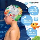 Шапочка для плавания детская ONLYTOP Swim «Зверята», тканевая, обхват 46-52 см - фото 6551196