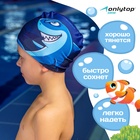 Шапочка для плавания детская ONLYTOP Swim «Акула», тканевая, обхват 46-52 см, МИКС - Фото 2