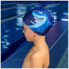 Шапочка для плавания детская ONLYTOP Swim «Акула», тканевая, обхват 46-52 см, МИКС - Фото 4