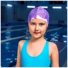 Шапочка для плавания детская ONLYTOP Swim «Цветы», тканевая, обхват 46-52 см - фото 6551201